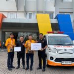Penyerahan Bantuan dari Hotel Santika dan Amaris Hotal Lampung